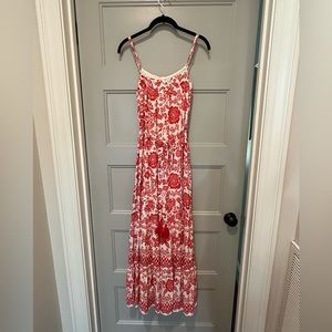 Red Floral Maxi Dress